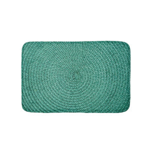 Artificial braided green fabric texture. bath mat
