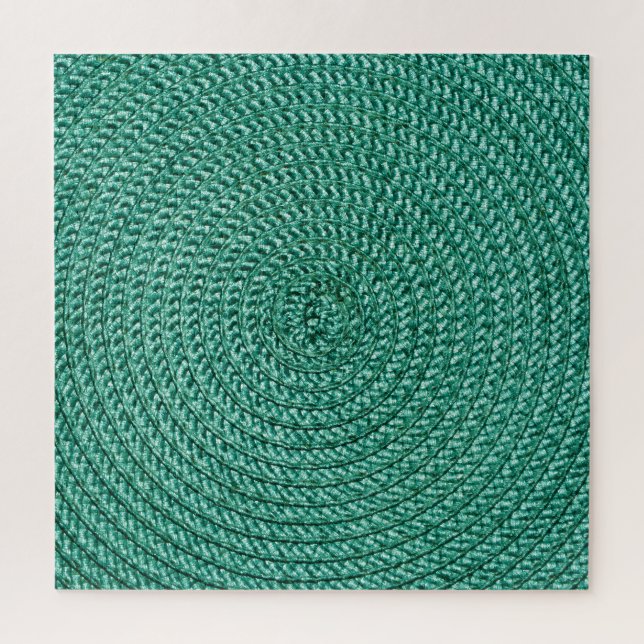 Artificial braided green fabric texture. jigsaw puzzle (Vertical)