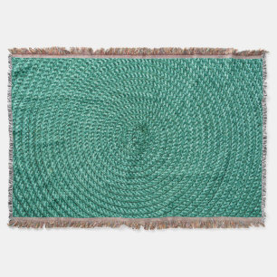 Artificial braided green fabric texture. throw blanket