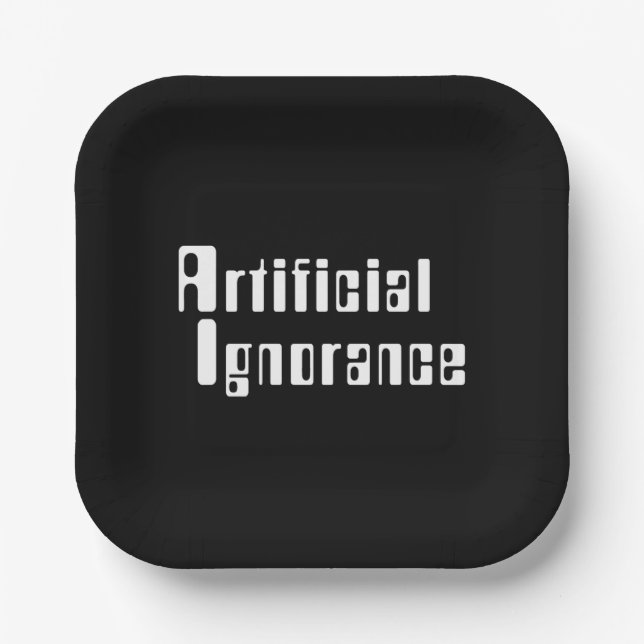 Artificial Ignorance Paper Plate (Front)