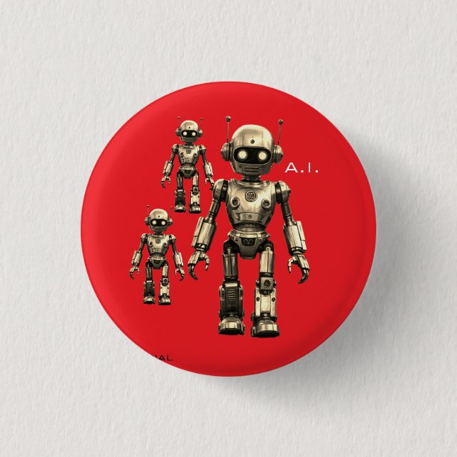 ARTIFICIAL INTELLIGENCE 1 INCH ROUND BUTTON (Front)
