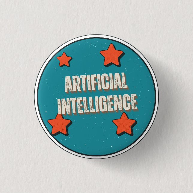 Artificial Intelligence 1 Inch Round Button (Front)