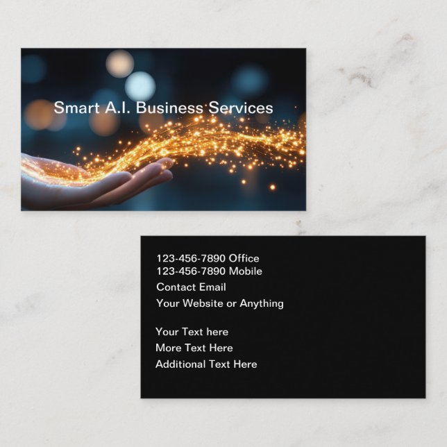 Artificial Intelligence A.I. Business Cards (Front/Back)