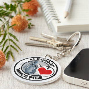 Artificial Intelligence (AI) - I Love Mince Pies Keychain
