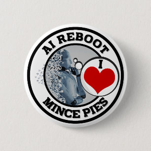 Artificial Intelligence (AI) - Love Mince Pies 2 Inch Round Button