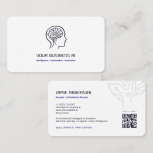 Artificial Intelligence AI Tech Developer Business Card