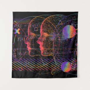 Artificial Intelligence and Virtual Reality concep Tapestry