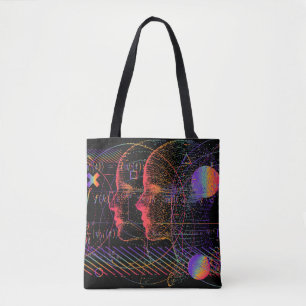 Artificial Intelligence and Virtual Reality concep Tote Bag