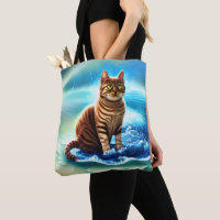 Artificial intelligence animal cat on water