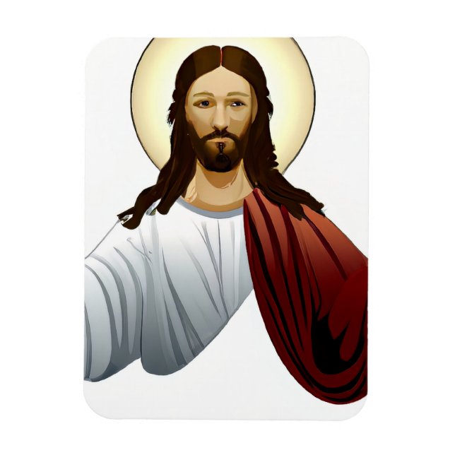 Artificial Intelligence Art of Jesus with Arms Out Magnet (Vertical)
