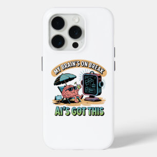 Artificial Intelligence Brain Break Humour iPhone 15 Pro Case