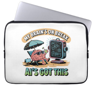  Artificial Intelligence Brain Break Humour Laptop Sleeve