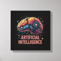 Artificial Intelligence Brain Canvas Art