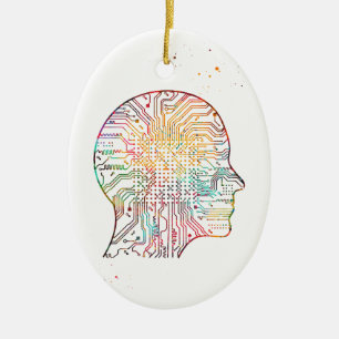 Artificial Intelligence Ceramic Ornament