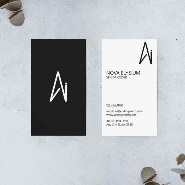 Artificial Intelligence Coder Business Card (Creator Uploaded)