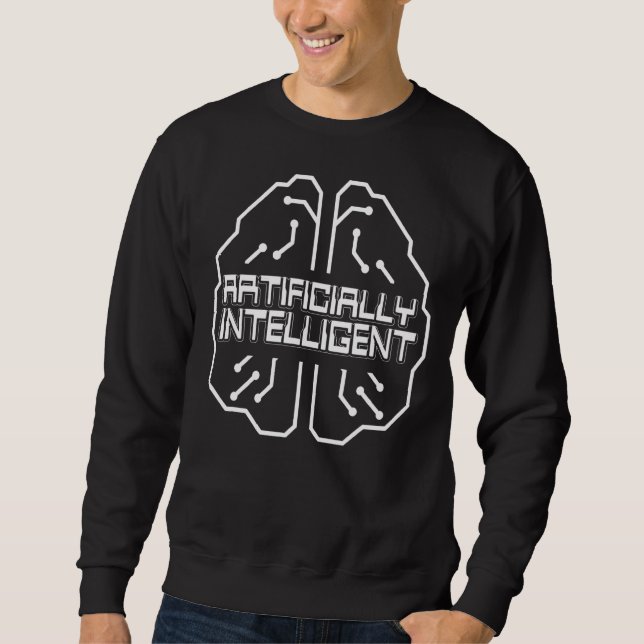 Artificial Intelligence Data Brain Chip Layer Scif Sweatshirt (Front)