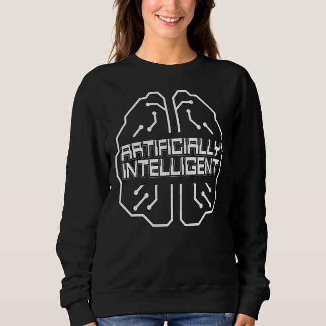 Artificial Intelligence Data Brain Chip Layer Scif Sweatshirt (Front)