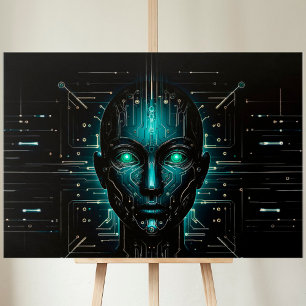Artificial intelligence digital science robotics canvas print