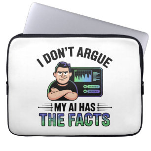 Artificial Intelligence Facts Humour Design Laptop Sleeve