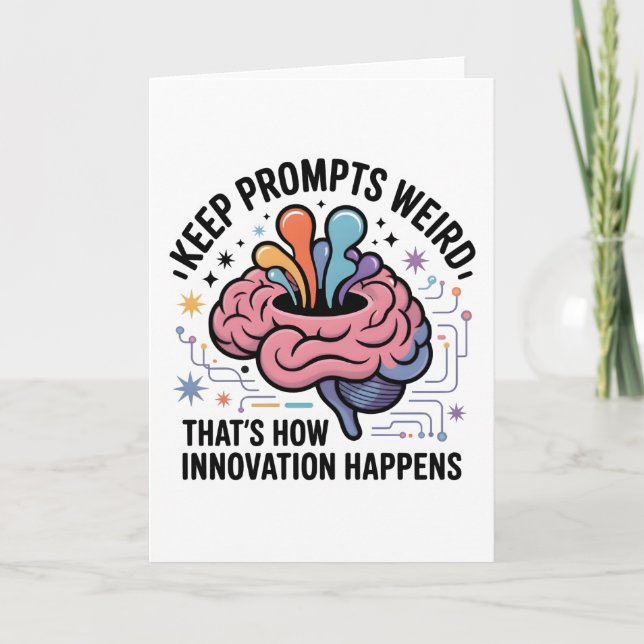 Artificial Intelligence Innovation Brain Design Card (Front)
