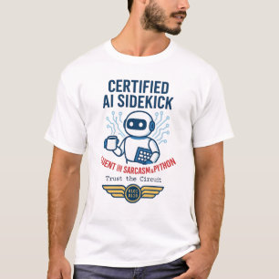 Artificial Intelligence Sidekick Funny Design T-Shirt