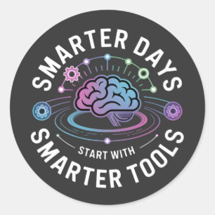 Artificial Intelligence Smarter Tools Classic Round Sticker
