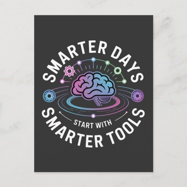 Artificial Intelligence Smarter Tools Postcard (Front)