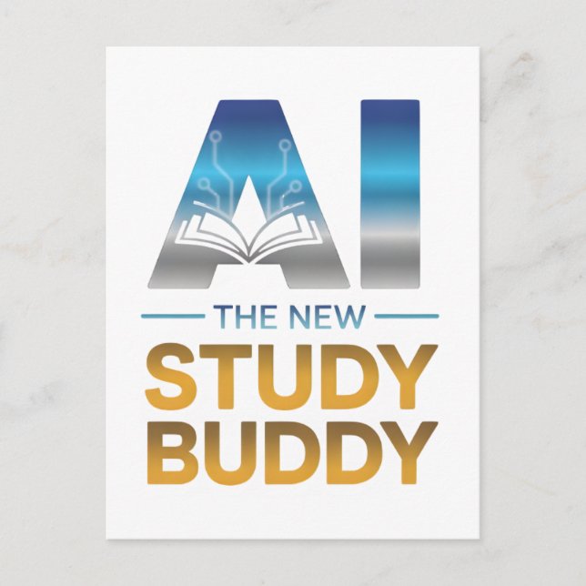 Artificial Intelligence Study Buddy Design Postcard (Front)