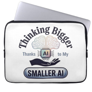 Artificial Intelligence Thinking Bigger Humour Laptop Sleeve