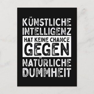Artificial intelligence vs. Natural stupidity Postcard