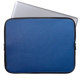 Artificial soft blue leather. Faux leather texture Laptop Sleeve