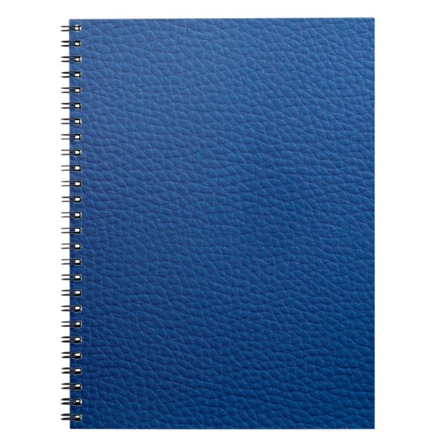 Artificial soft blue leather. Faux leather texture Notebook (Front)