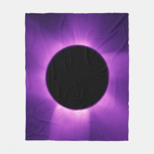 Artificial Solar Eclipse from Space Fleece Blanket
