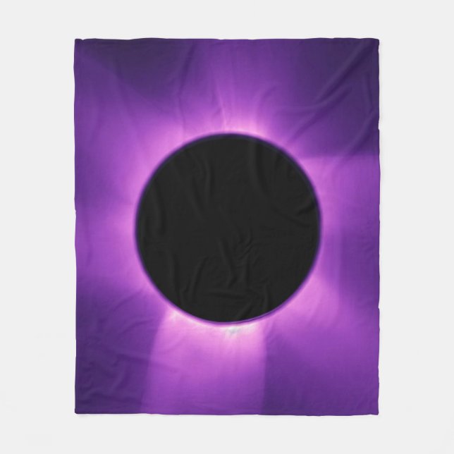 Artificial Solar Eclipse from Space Fleece Blanket (Front)
