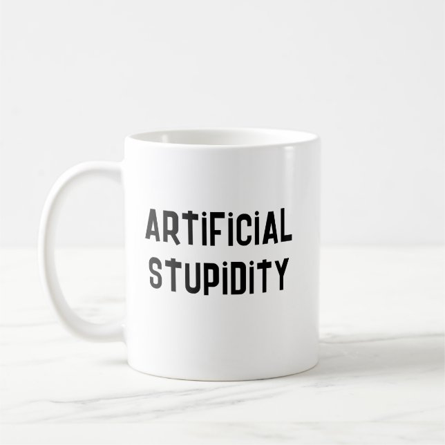 Artificial Stupidity Mug (Left)