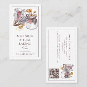 Artisan Bakery Baker QR Code Business Card