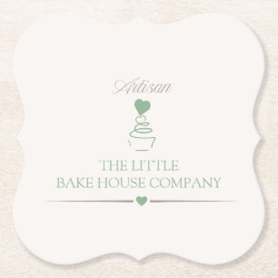 Artisan Bakery Business, Branding Boutique Paper Coaster
