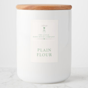 Artisan bakery business branding food ingredient label