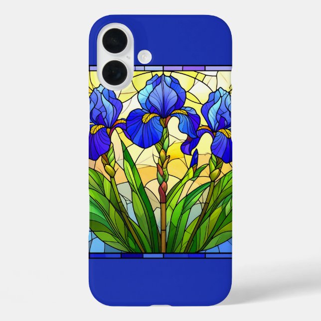 Artisan Blue Iris Vitré iPhone / coque Pad (Verso)