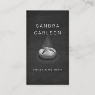 artisan bread baker chalkboard  business card