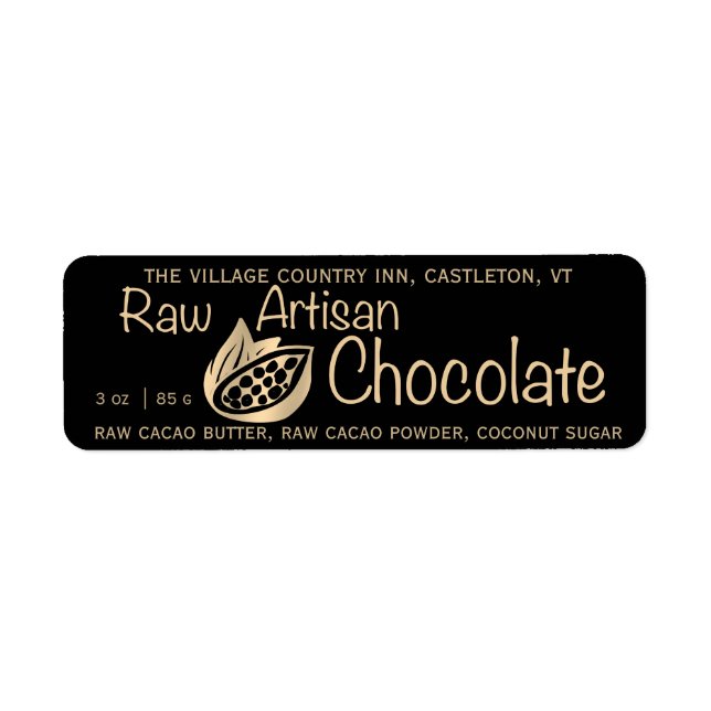 Artisan brut Chocolat Gold sur le Étiquette de pro (Devant)