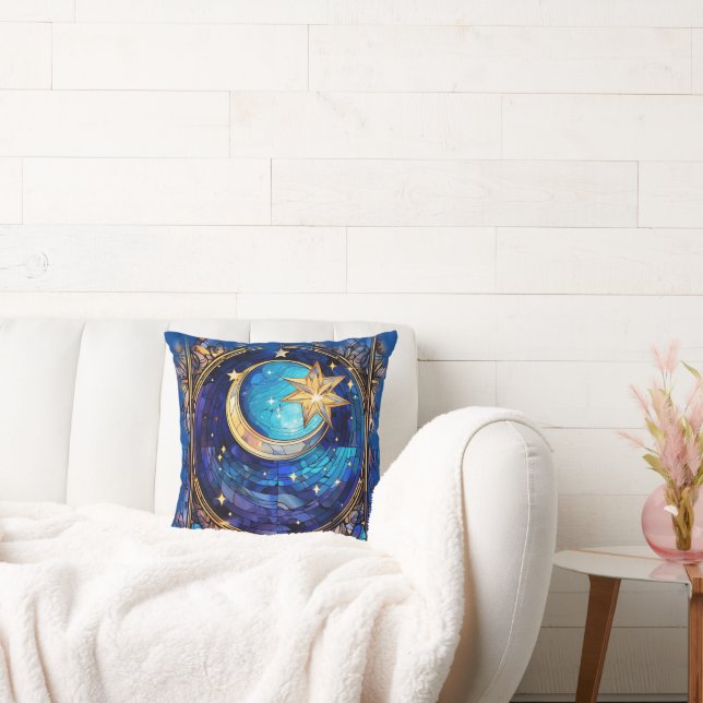 Artisan Celestial Moon Throw Pillow (Couch)