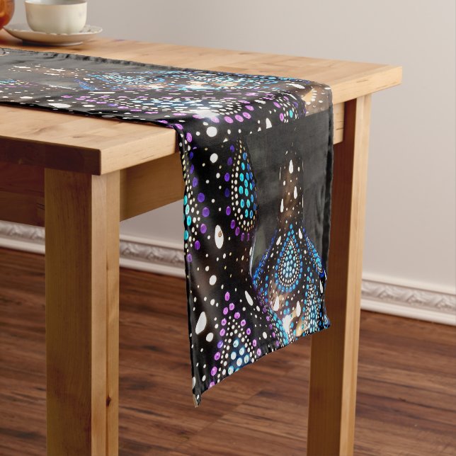Artisan Craft Gourd Turkish Lanterns Acrylic Art Short Table Runner (In Situ)