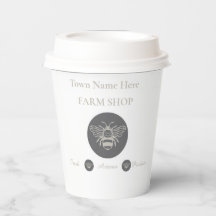 Artisan Farm Shop or Farmers Market Bee Logo