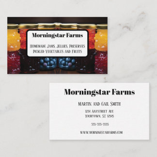 Artisan Fruit Preserves Jams Jellies Business Card