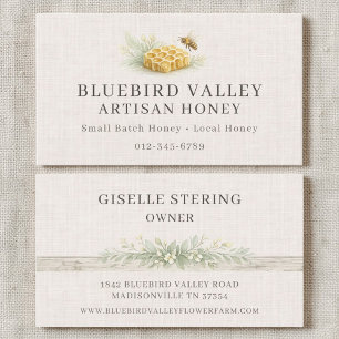 Artisan Honey Shabby Chic Linen Country Business Card