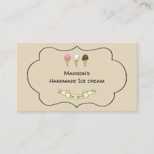 Artisan Ice Cream Maker Customizable Business Card
