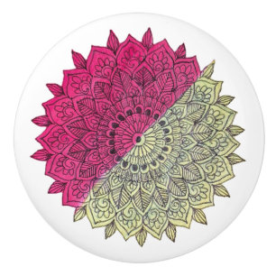 Artisan Mandala Ceramic Knob