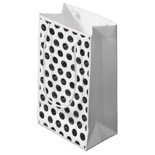 Artisan Polka Dots Black White Fun Chic Hand drawn Small Gift Bag