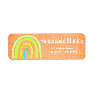 Artisan Raw Canvas Rainbow  Handmade Happiness 